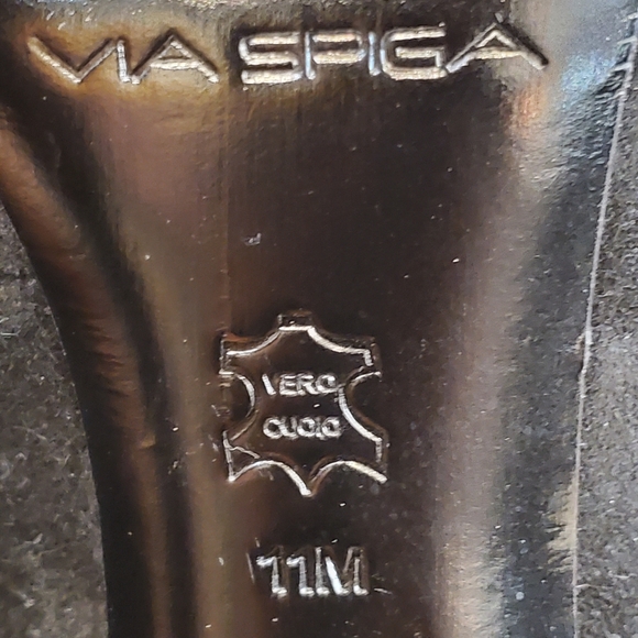 Via Spiga Vero Cucio Faux Fur High Heels Leather Boots Sz 11 - Picture 8 of 11